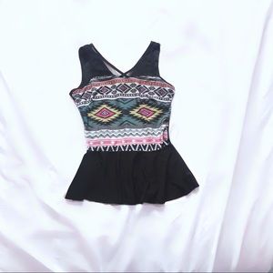 3 for $25 : divine doll ⋆ aztec print top